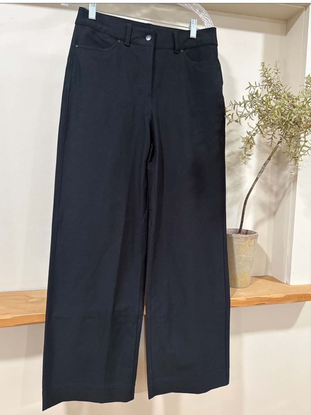 Lululemon Athletica Black City Sleek 5Pkt Wide Leg Pants, Size 28, NWT - Picture 2 of 11